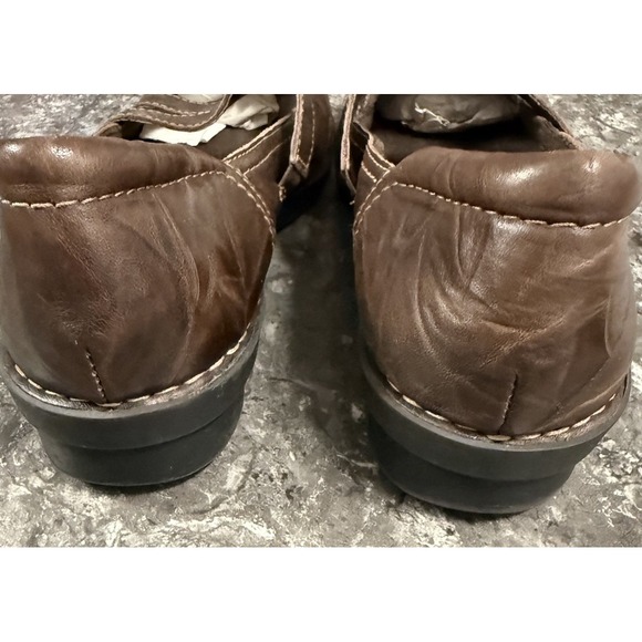 Clarks Bendables Womens Leather Mary Jane Comfort Slip One Chocolate Brown 9.5M - Picture 8 of 12
